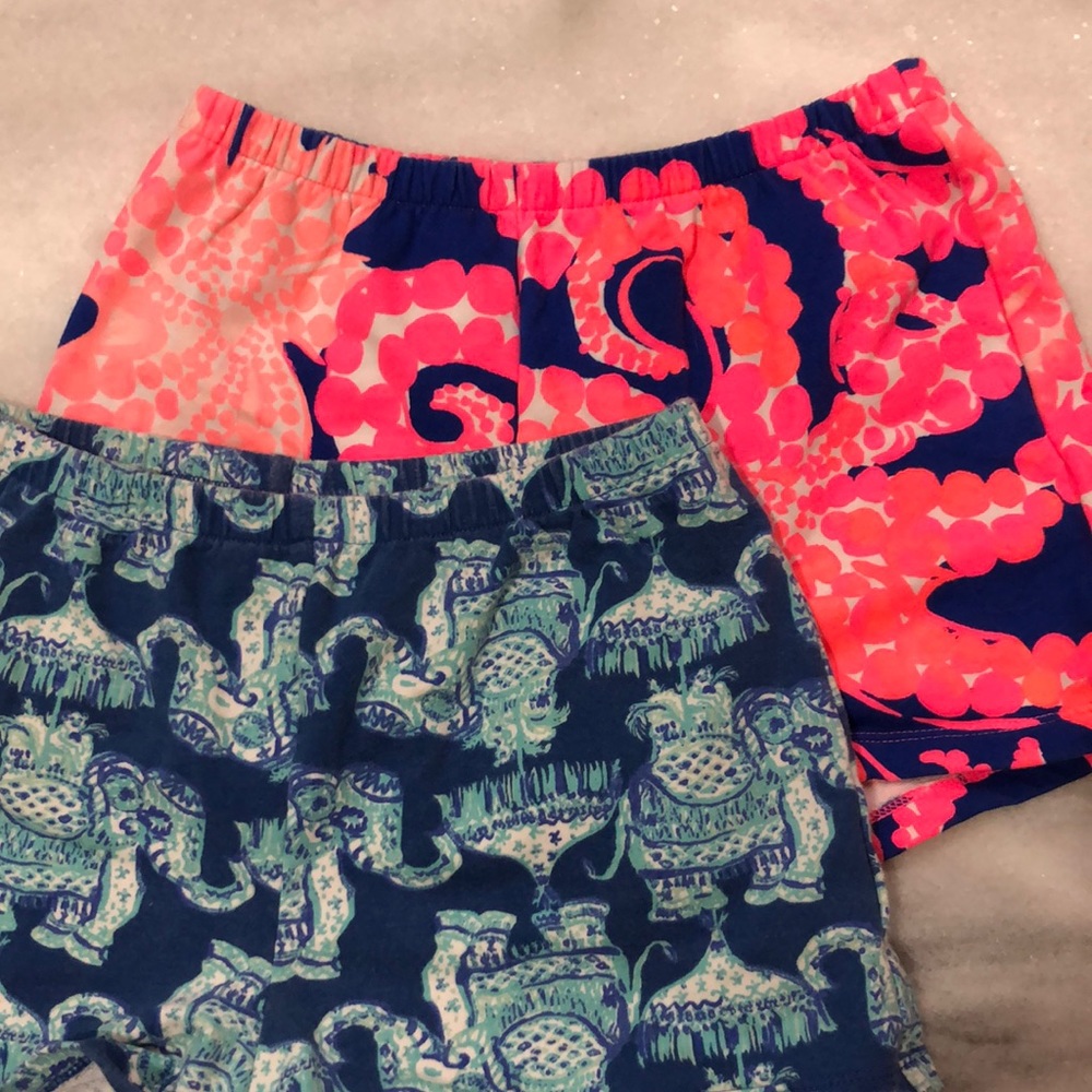Two pair of Lilly Pulitzer girls knit shorts